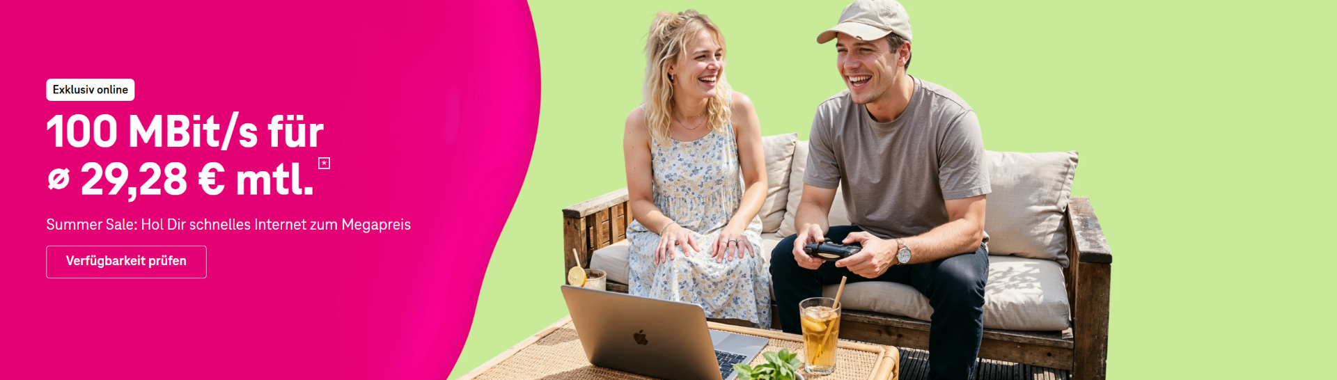 Telekom Summer Sale – 100 MBit/s für ø 29,28 € mtl.